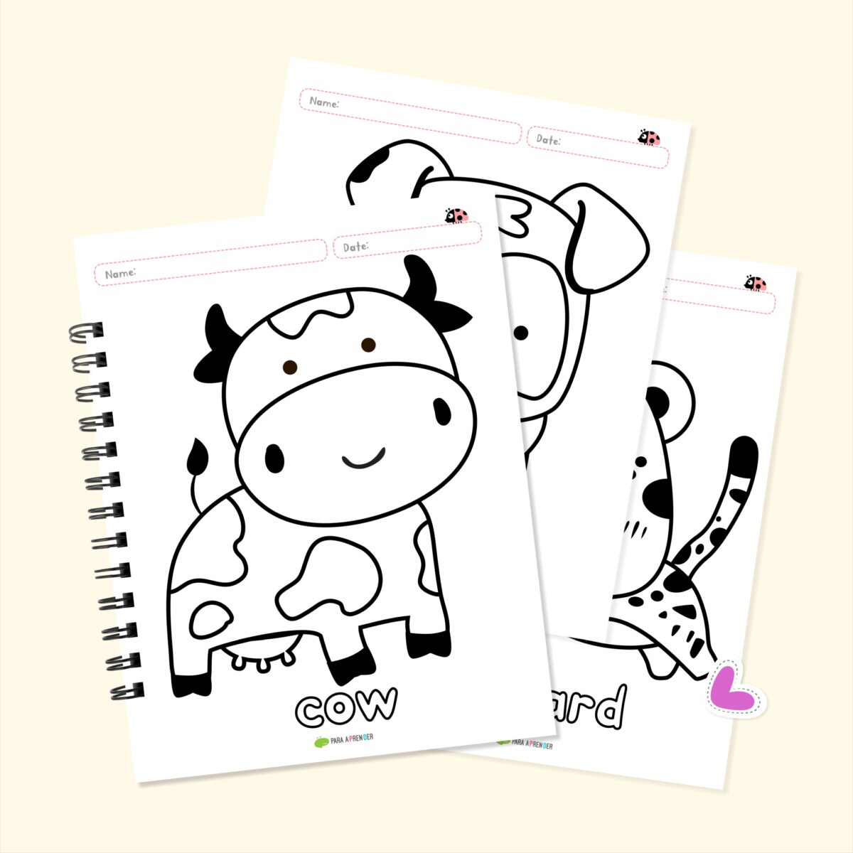 Animales en Inglés para Colorear - Imagen 3