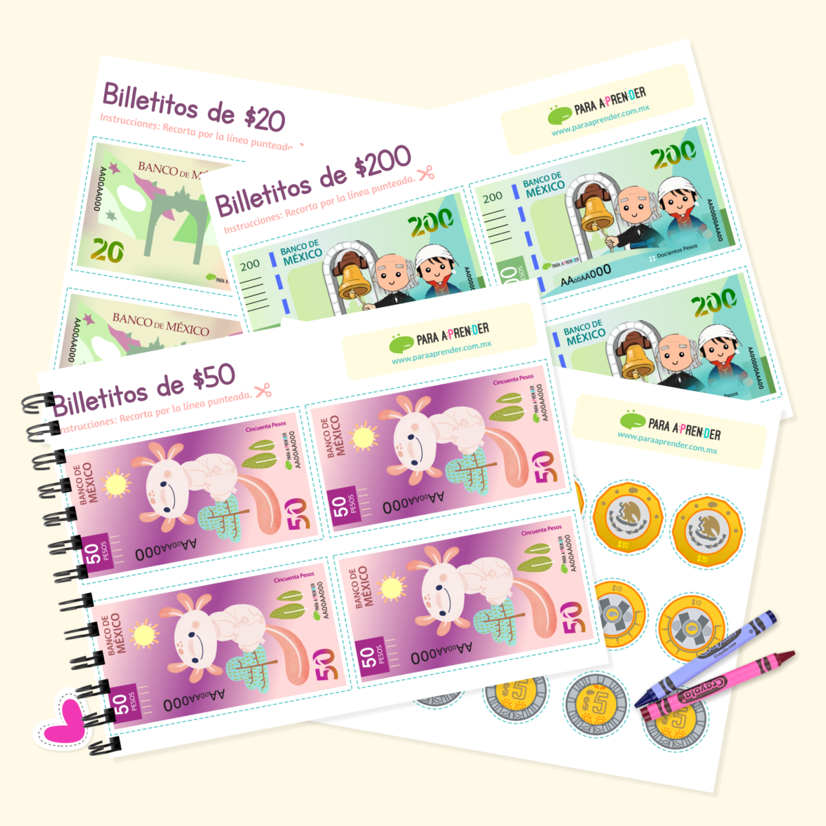 Billetes y Monedas para Imprimir - Imagen 3
