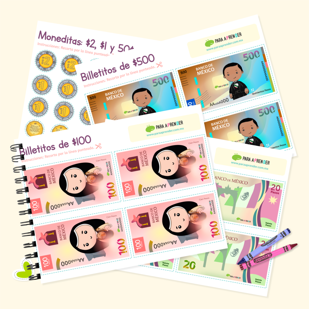 Billetes y Monedas para Imprimir - Imagen 2