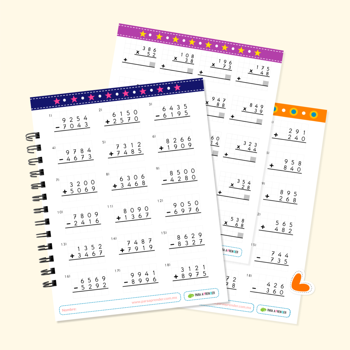 Ejercicios de Matemáticas para 3°, 4° y 5° 116 Pág. - Imagen 2