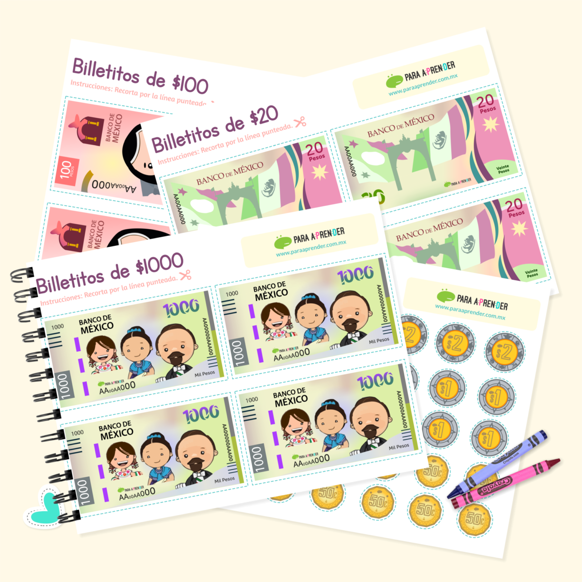 Billetes y Monedas para Imprimir - Imagen 4